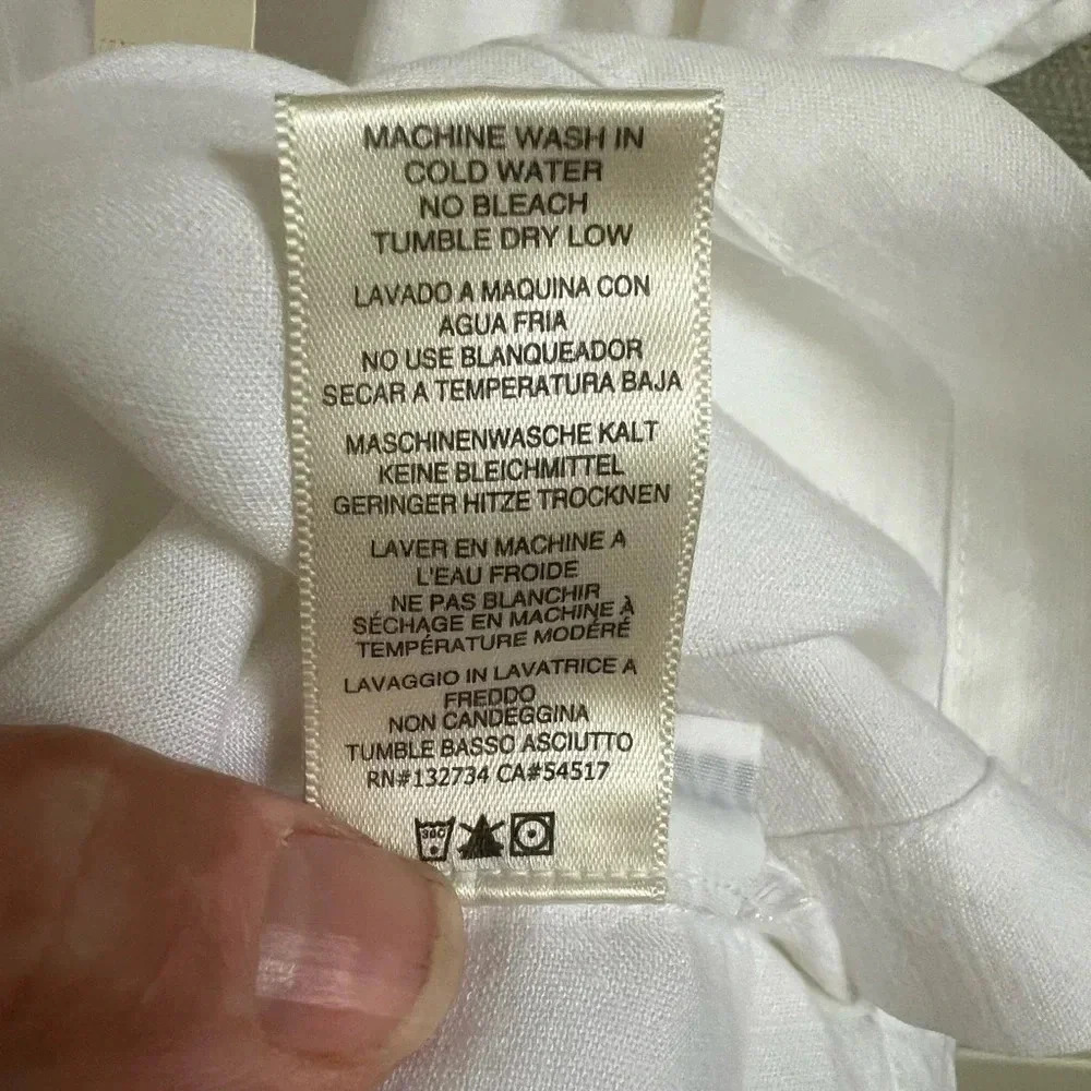 NWT new Anthropologie cloth & stone white ruffled tank sleeveless top MP medium - Picture 13 of 16